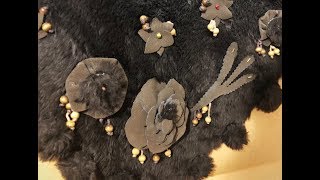 DIY // Украшаю декоративный мини плед из меха своими руками