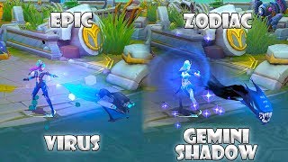 Selena | Gemini - Shadow Zodiac Skin VS Virus Epic Skin | Mobile Legends