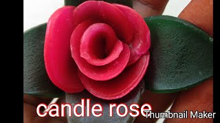 #2 How to make candle rose at home/மெழுகு ரோஸ் /Aviraas Tips Queen/AQ