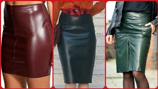 Latest and stylish leather skirts collection