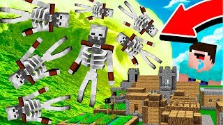 НУБ ПРОТИВ ЦУНАМИ ИЗ СКЕЛЕТ МУТАНТОВ В МАЙНКРАФТ ! ВЫЖИТЬ НУБУ MINECRAFT ТРОЛЛИНГ ЛОВУШКА ЗАЩИТА