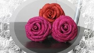 Розы из фоамирана( foam rose). Мастер-класс /// Handmade