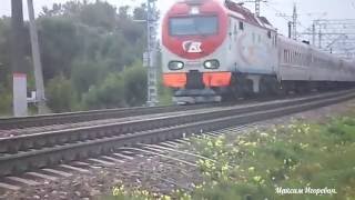 Электропоезд 0337 Крутое и Электровоз ЭП2К 036 с поездом  №091И 092И Северобайкальск Москва,
