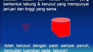 Video menemukan rumus volume kerucut