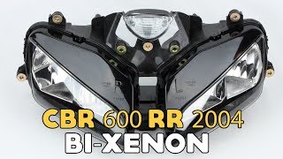 Honda CBR600RR 2004 double projector bi xenon lens installation retrofit