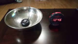 Sonic Bomb alarm clock with bed shaker I a tin bowl.. super loud!!