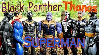 Superman vs Venom +  Avengers Thor, Black Panther, Batman, Thanos Epic Battle Part 2!
