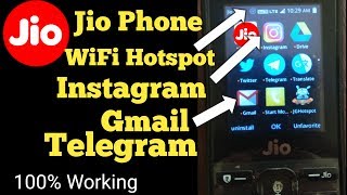 Jio Phone Wifi Hotspot Gmail Instagram Telegram Update