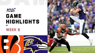 Bengals vs. Ravens Week 6 Highlights | NFL 2019