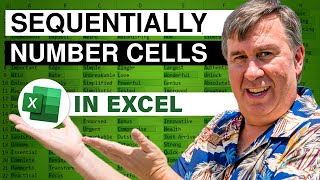 Excel Sequentially Number Cells - 2508 i