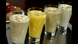 4 MilkShake Recipes without ice cream | Easy Milkshakes for summer  | 4 best milkshake recipes