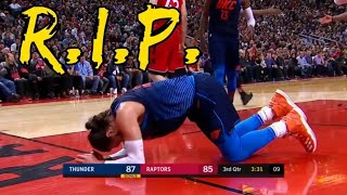 Steven Adams nuts getting destroyed repeatedly