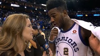 Jordan Bell Postgame Interview / GS Warriors vs Bulls / Nov 24