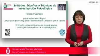 Presentación de la asignatura "Métodos, Diseños y Técnicas de Investigación Psicológica"