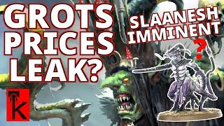 GLOOMSPITE GITZ PRICE LEAKS (plus some Slaanesh updates): Warhammer Age of Sigmar