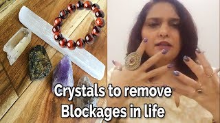 Three Crystals to remove Blockages in Life (tiger eye, smoky quartz, selenite)