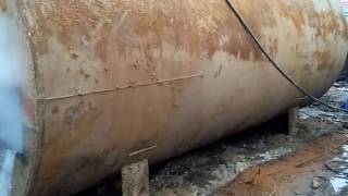 Демонтаж АЗС. Пропаривание топливной емкости