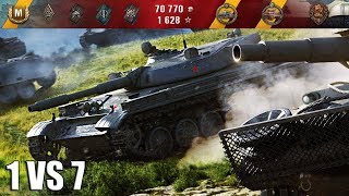 Топ статист на Т-100 ЛТ 1 против 7 World of Tanks лучший бой.