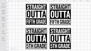 Straight Outta 5th Grade SVG Cutting Files for Cricut Silhouette