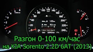 KIA Sorento 2.2D (2013): Разгон