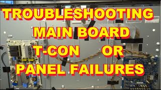 Troubleshooting Distorted Video T-Con of LCD Panel TV Repair. Vizio Sony Samsung LG Panasonic