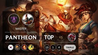 Pantheon Top vs Katarina - KR Master Patch 9.12