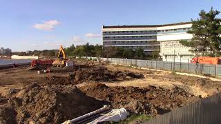 Строительство озерной набережной 16.10.17 Саки Крым