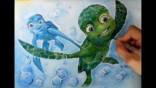 Рисуем гуашью: Черепашки Сэмми и Рей. Мульт "Шевели ластами ".