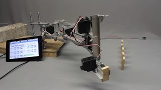 Robotic arm v0 1 composed of servos, an Arduino Uno and a Raspberry Pi
