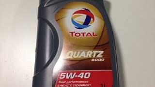 Тест моторного масла Total quartz 9000 5w-40 (Тотал кварц)