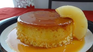 Flan de piña sin horno, receta