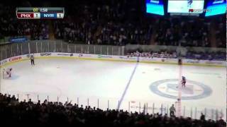 Mike Smith Amazing Penalty Shot Save vs. Rangers - NHL 10/1/12