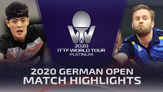 Qiu Dang vs Jon Persson | 2020 ITTF German Open Highlights (FS)