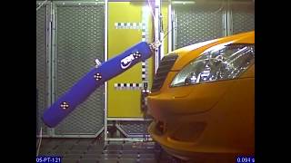Краш-Тест переднего бампера и капота  на Mercedes-Benz W221
