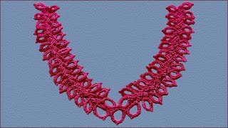 Колье, связанное крючком. Колье крючком. Украшение крючком. Вязание крючком. (Crochet Necklace)