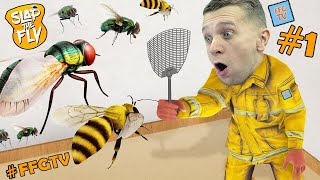 В МОЁМ Доме МУХИ и ПЧЁЛЫ! Симулятор ОТЛОВА НАСЕКОМЫХ от FFGTV в игре Slap The Fly