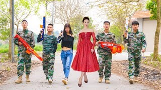 Hihahe Nerf War: SWAT Nerf guns Spy Girl Struggle for Love