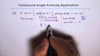 Compound Angle Application Tan 45 Q6