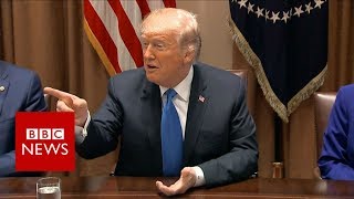 Trump to senator: 'You're afraid of the NRA' - BBC News
