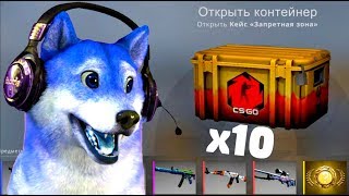 ОТКРЫЛ 10 КЕЙСОВ ЗАПРЕТНОЙ ЗОНЫ В КС ГО / CS GO Danger Zone Case