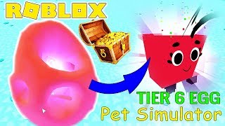 ROBLOX !!! 2 PET SIMULATOR TIER 6 EGG 450K COIN and NEW ZONE 3 - DIAMOND
