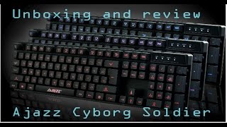 Ajazz mechanical feel gaming keyboard unboxing and review