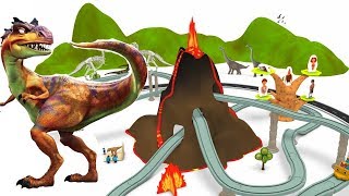 Dinosaur cartoon - Dinosaur for children - JURASSIC park - Toy Train for kids - Cartoons