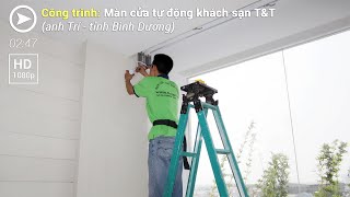 rèm vải tự động - man vai tu dong motor khách sạn T-T