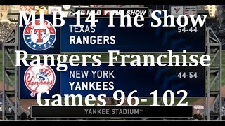 MLB 14 The Show (PS4) Texas Rangers Franchise - gms 96-102 vs New York Y
