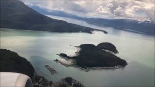 Juneau, Alaska Takeoff | Landing in Anchorage. Alaska Air 737-700
