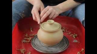 Обучение гончарству. Горшок (маленькие "хитрости"). Easy decorating a pot.