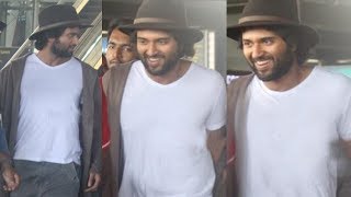 Vijay Devarakonda Arrives At Hyderabad Airport Today In Trendy Style | CMTV