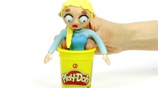 Elsa clay costume ?Superhero Play Doh Stop motion cartoons