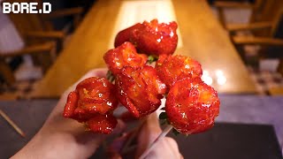 Strawberry Rose Tanghulu for Valentine's Day | 딸기 장미 탕후루 | Cooking Quest